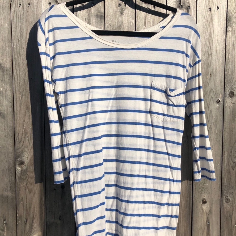 AERIE Super Soft Stripped Tee